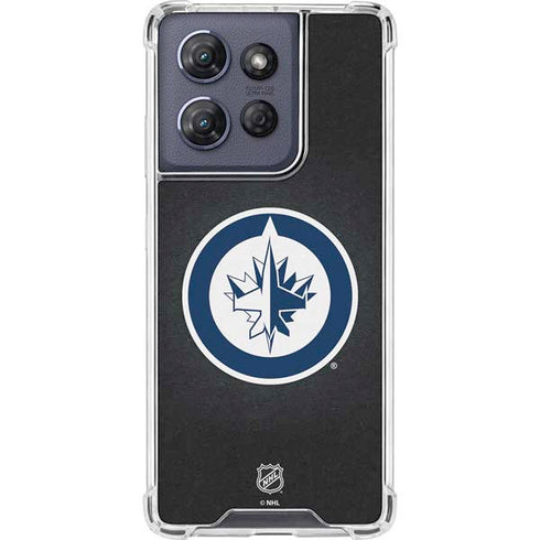 NHL Winnipeg Jets Black Background Moto G Play 5G (2025) Clear Case